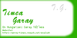 timea garay business card